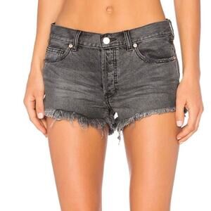 Free People We the Free Soft & Relaxed Cutoff Shorts Sz 26 Sulphur Black Summer